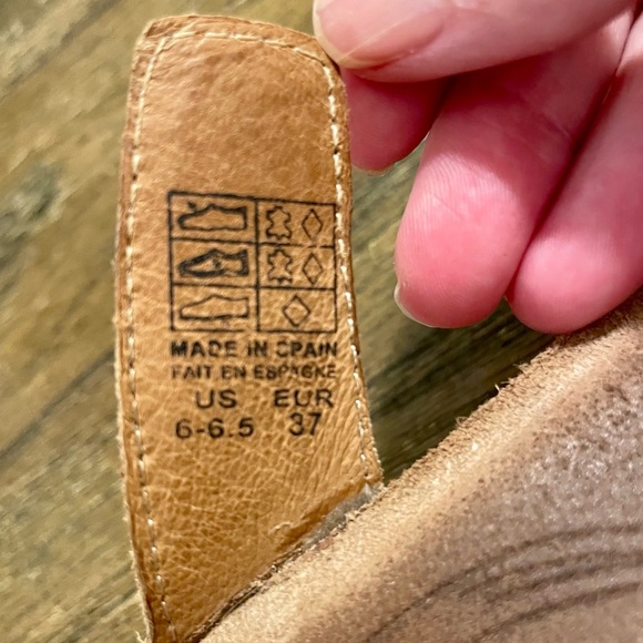 Taos Sandals Women’s Size 6-6.5 Trulie Camel Slingback Strappy Leather Braided - Picture 8 of 11